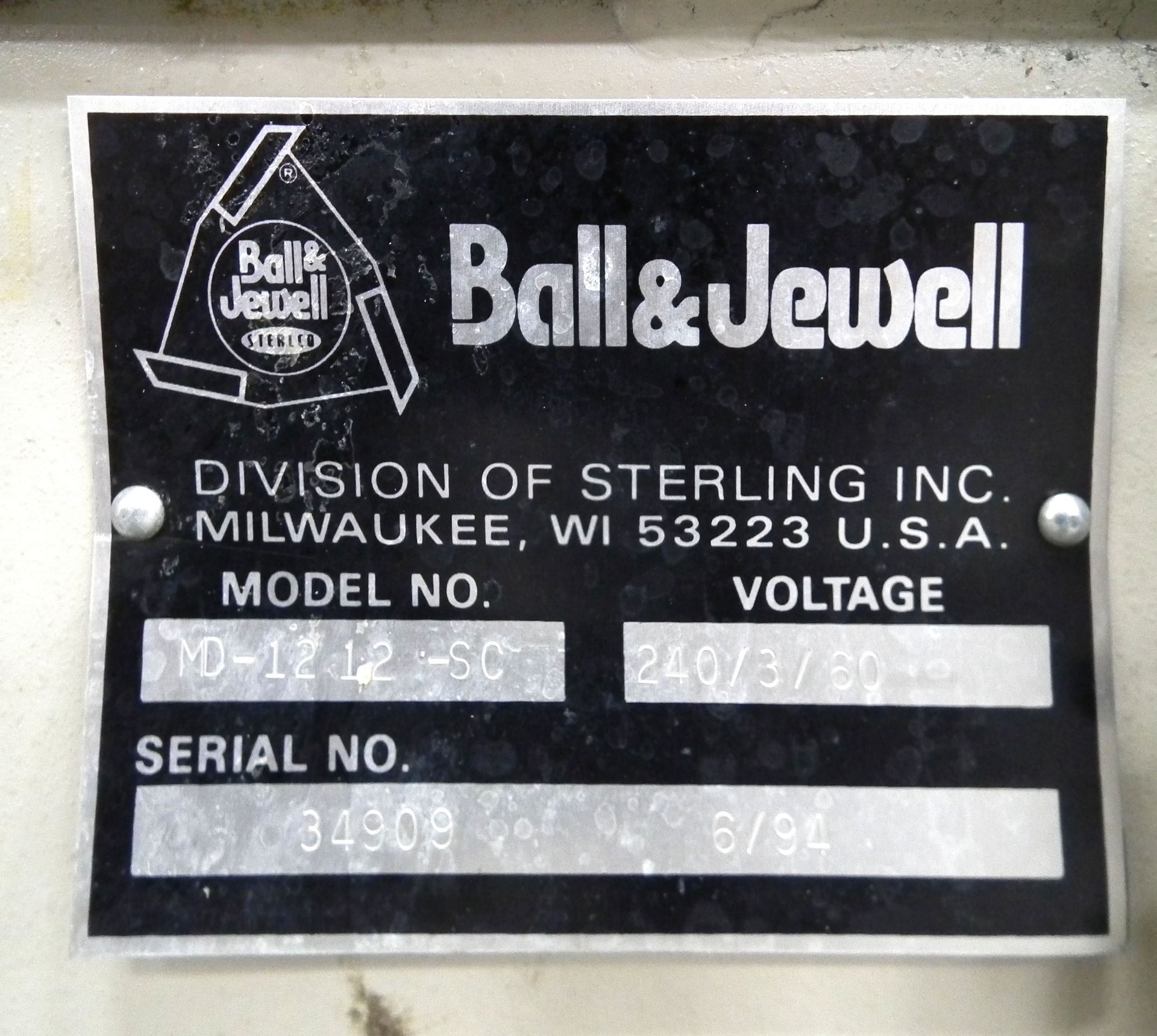 Ball and Jewell 1212SC Grinder - Image 9 of 10