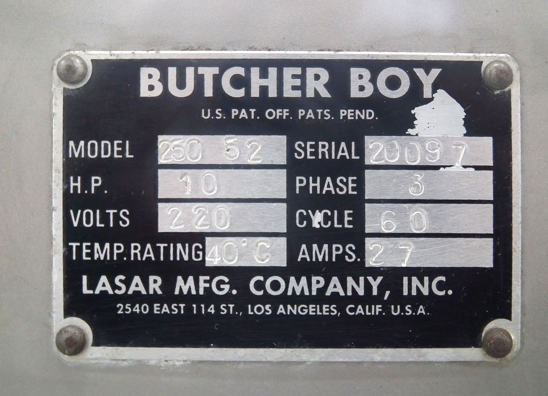 Butcher Boy 250 52 Meat Grinder B2263 - Image 10 of 10