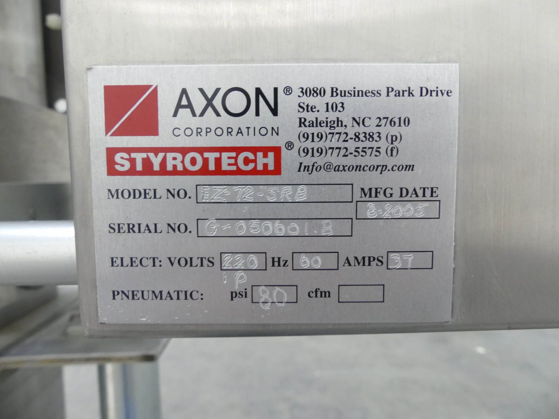 Axon Styrotech Heat Shrink Tunnel B4082 - Image 9 of 9