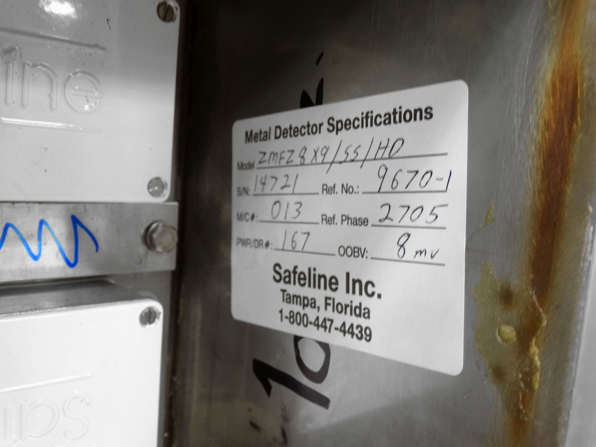 Safeline Metal Detector Head 7.75"W x 7"H Opening B2157 - Image 7 of 8