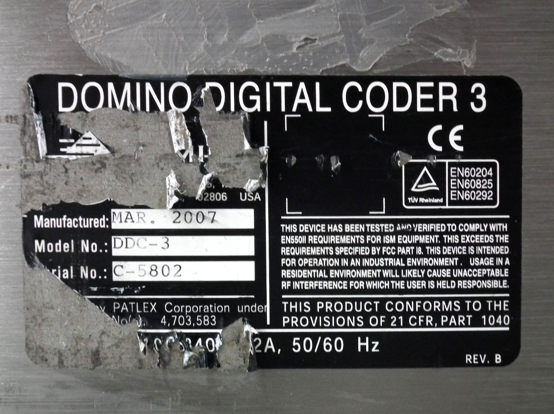 Domino Laser Coder DDC3 Digital Coder 3 B4638 - Image 11 of 11