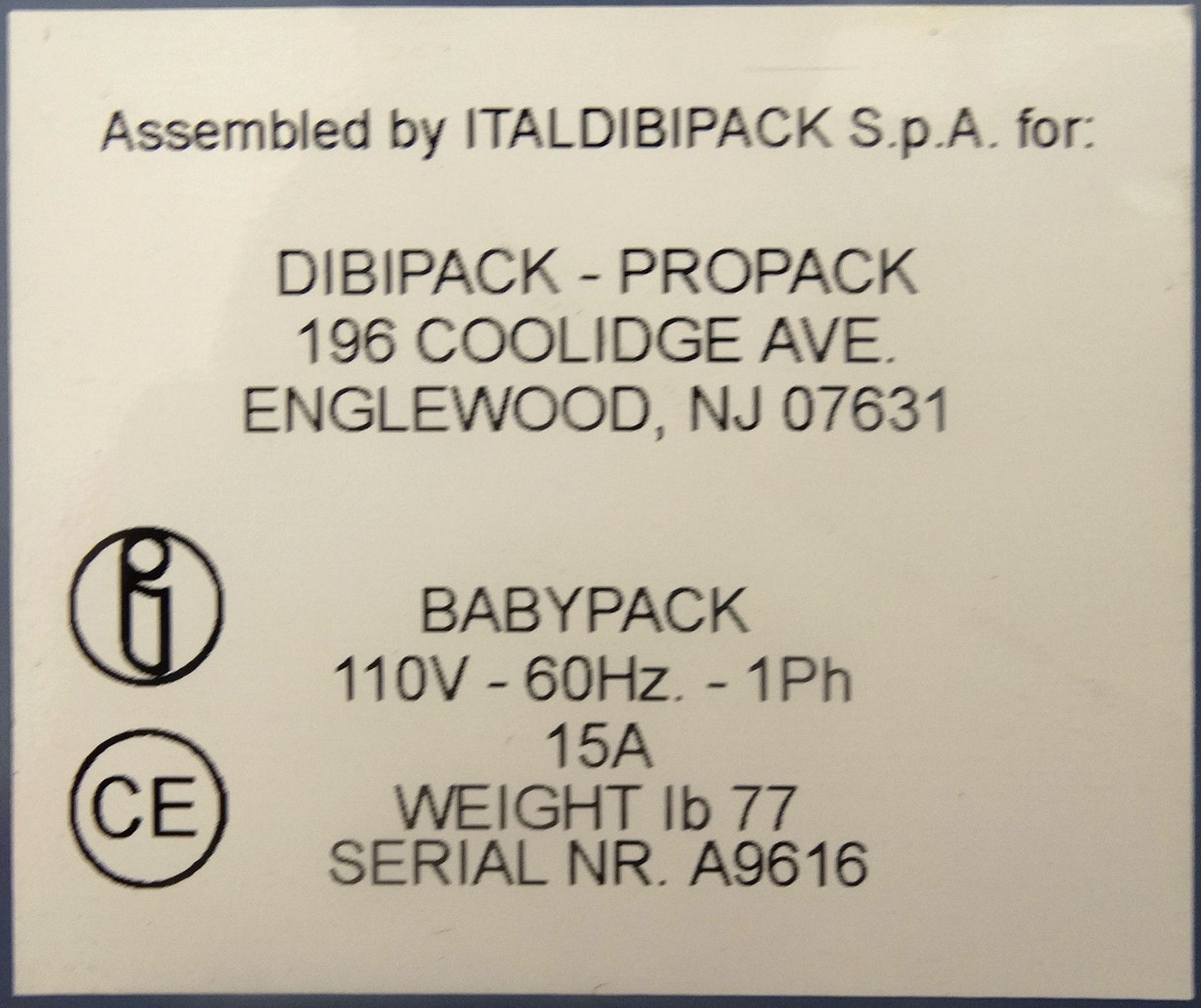 Italdibipack Baby Pack 1217 Lap Sealer B1556 - Image 8 of 8