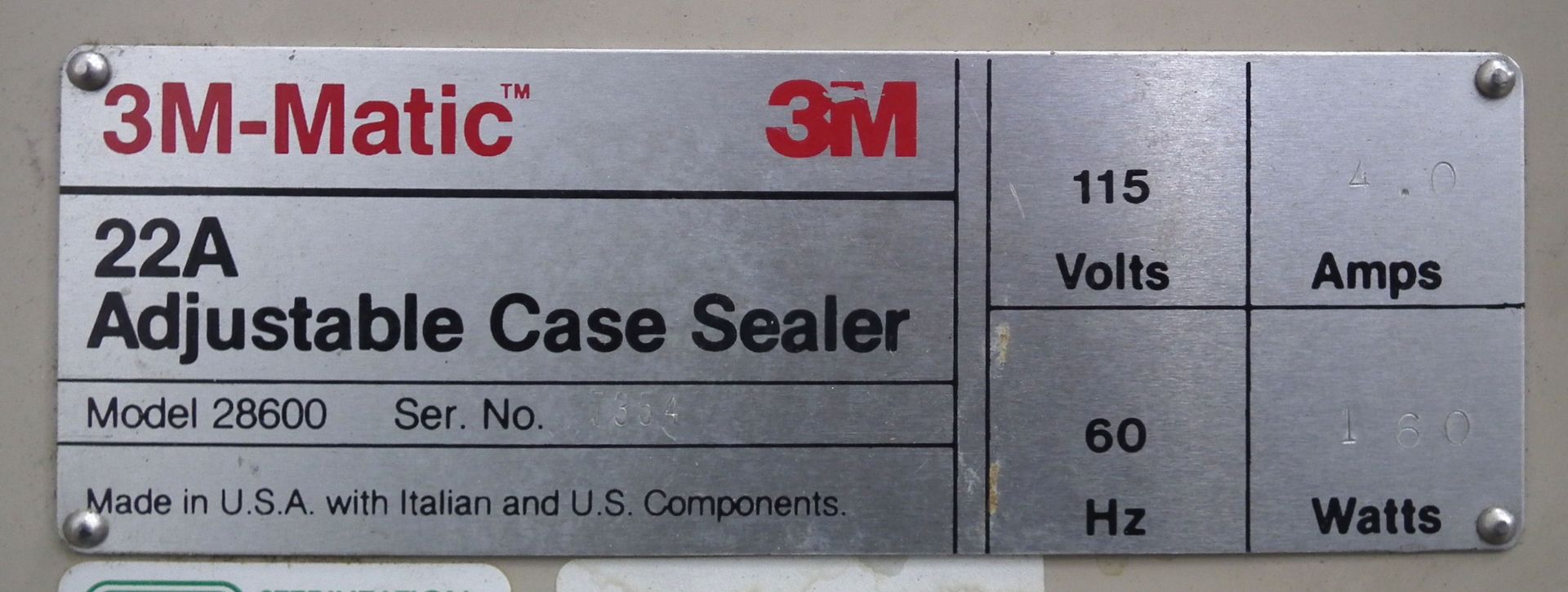 3M 22A Adjustable Case Sealer Type 28600 A7997 - Image 6 of 6