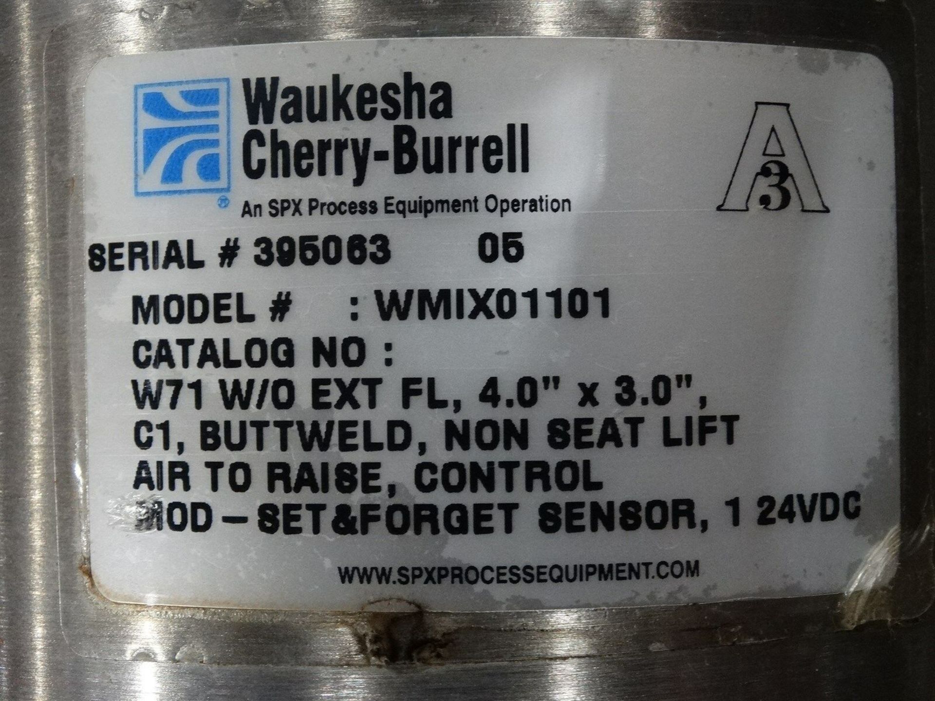 Waukesha Cherry Burrell WMIX01101 Stainless Steel Pneumatic 2 Way Valve 9178 - Image 2 of 12