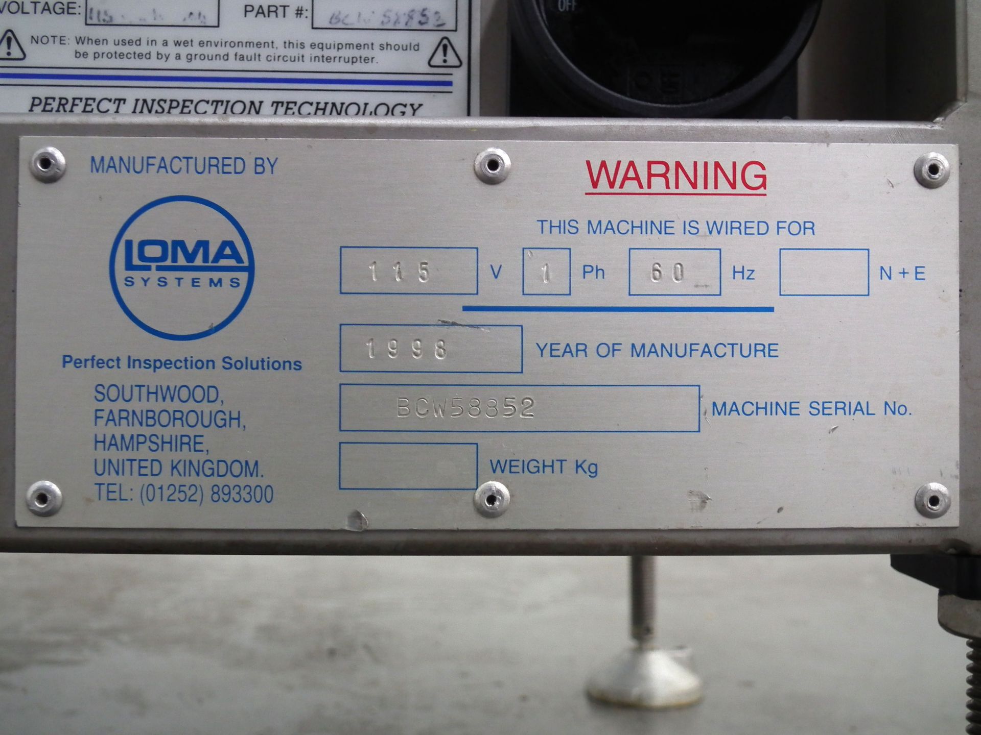 Loma 6000 Three Belt Checkweigher 5.5" Wide Belt B3157 - Image 9 of 9