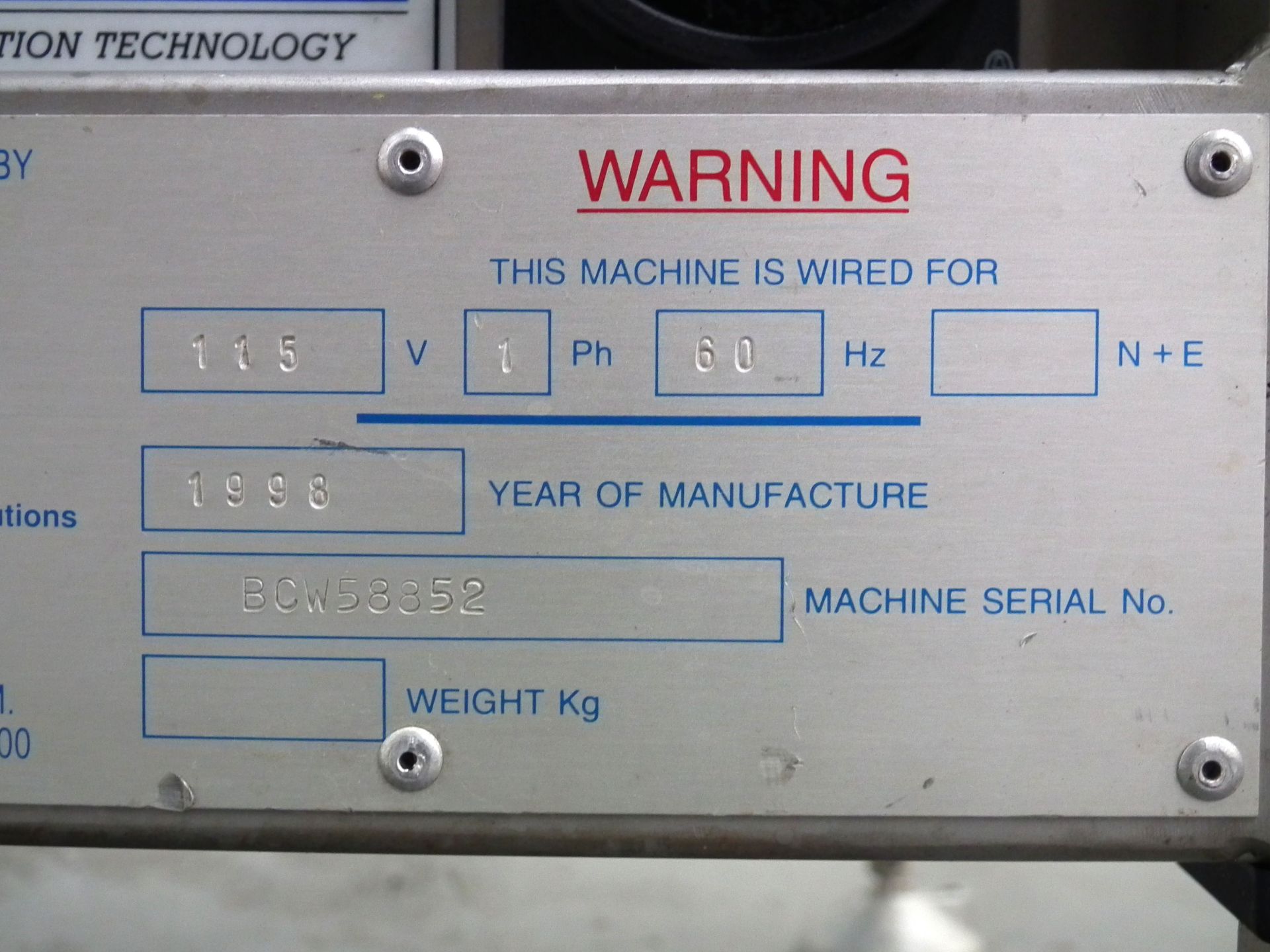 Loma 6000 Three Belt Checkweigher 5.5" Wide Belt B3157 - Image 8 of 9