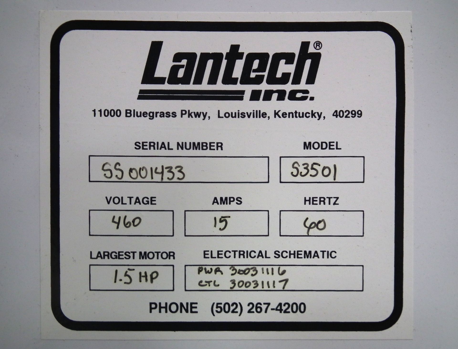 Lantech S3500 Automatic Straddle Stretch Wrapper B3443 - Image 12 of 12