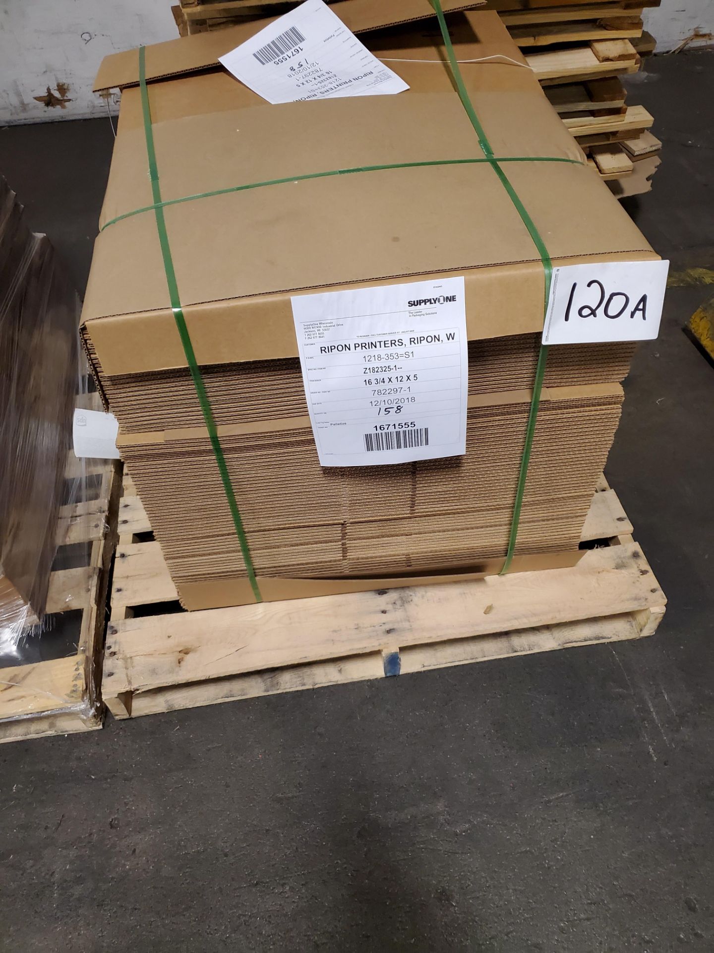 16 3/4 X 12 X 5 Cardboard Boxes ( 1 Pallet)