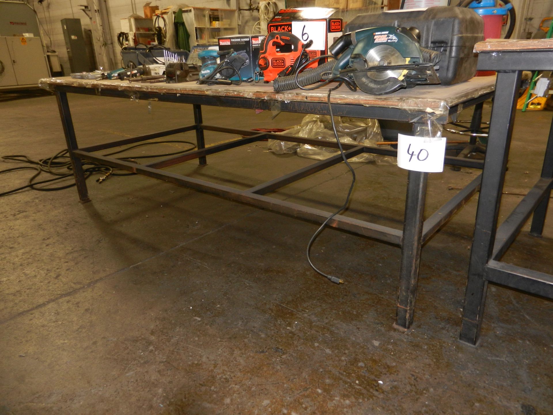 96x48x31 Metal & Wood Work Table