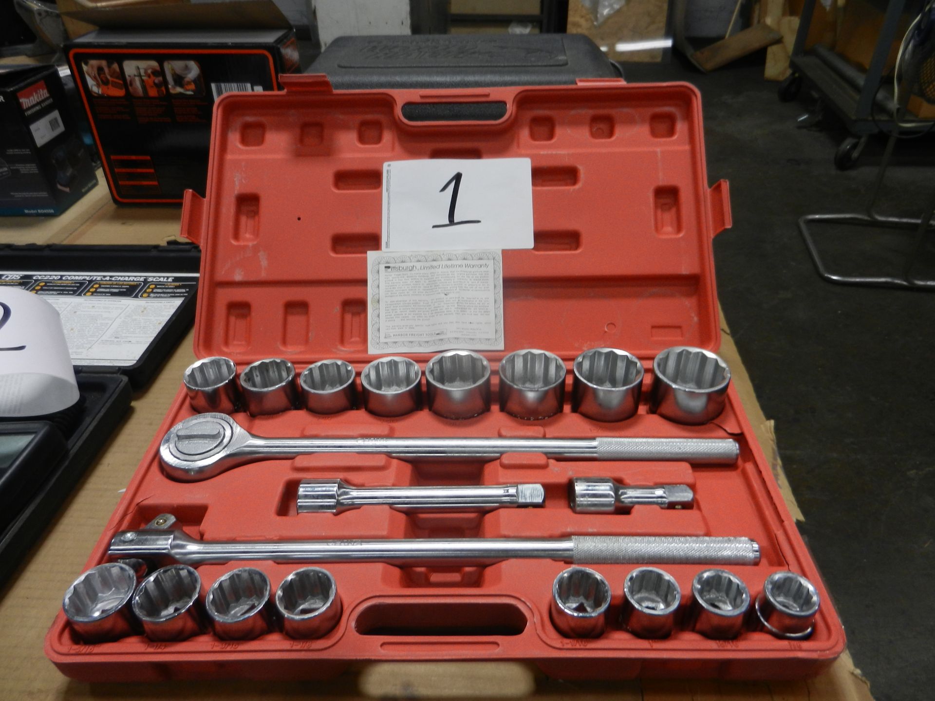 Pittsburgh 21pc Socket Wrench Set, 3/4" drive, 7/8"-2"