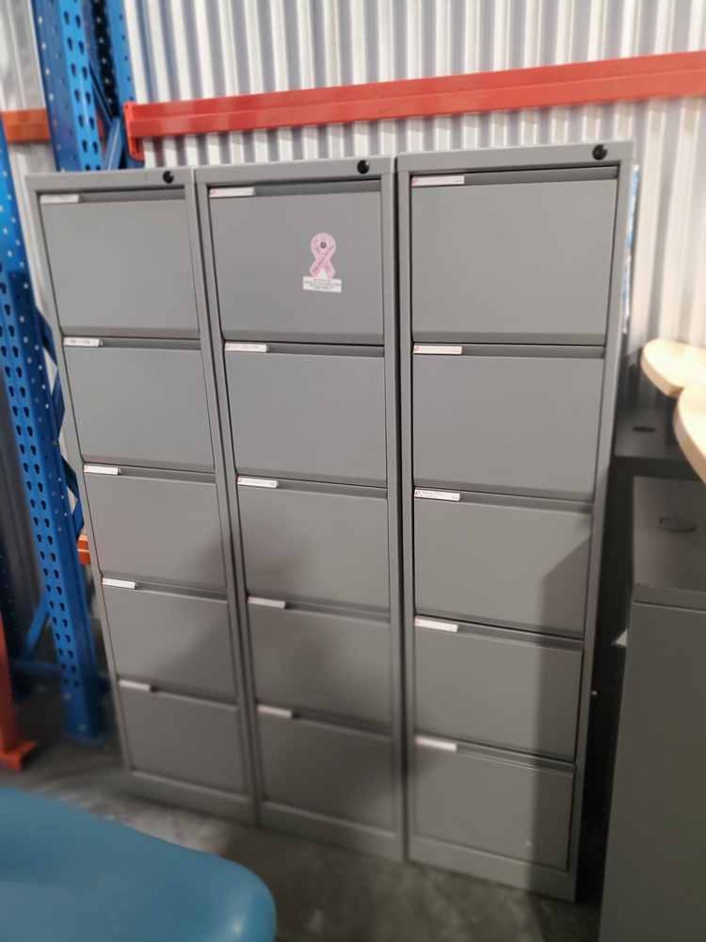 Grey 5 Drawer Legal File Cabinet