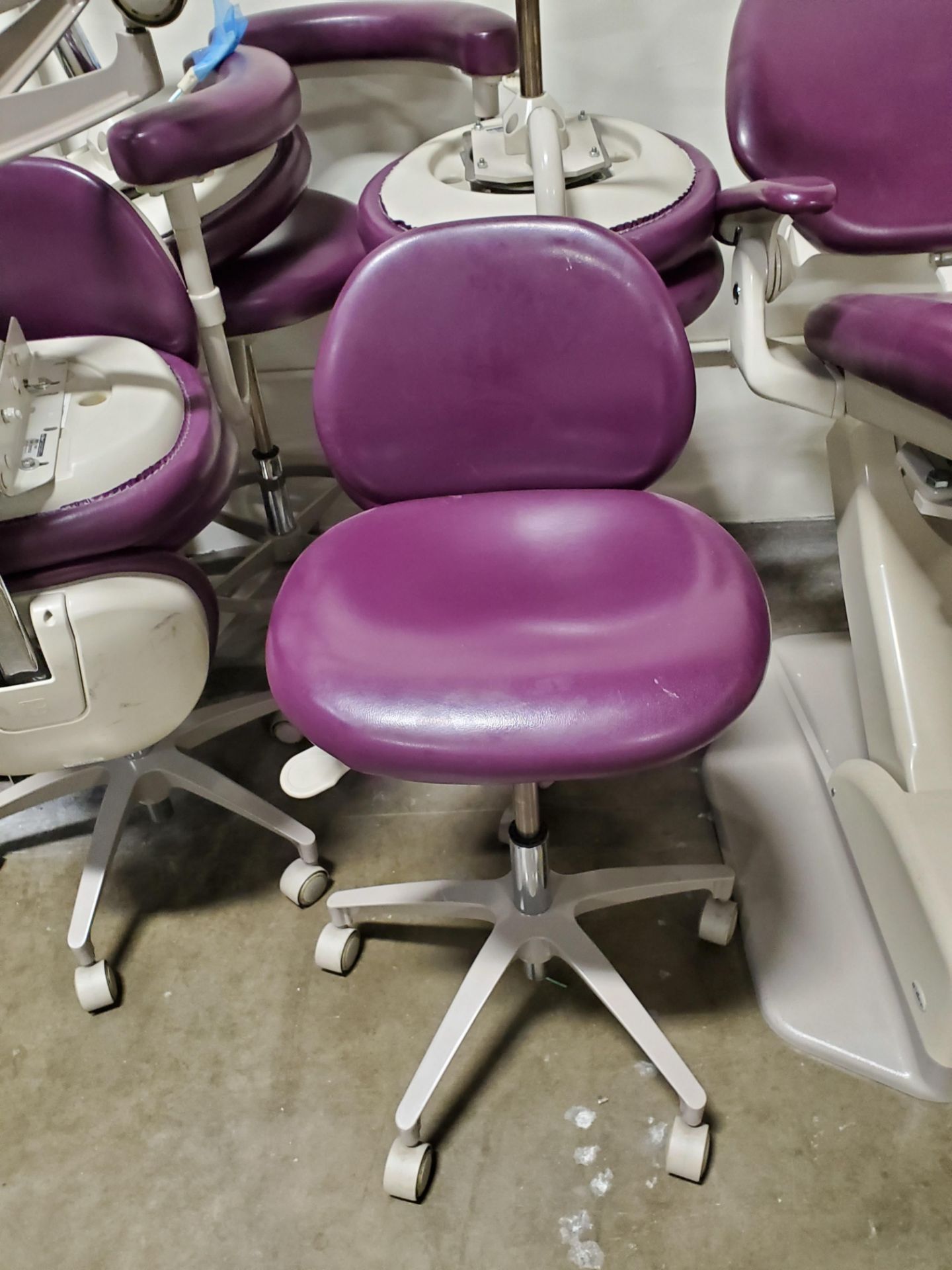 Adec Purple Dental Assistant Stool