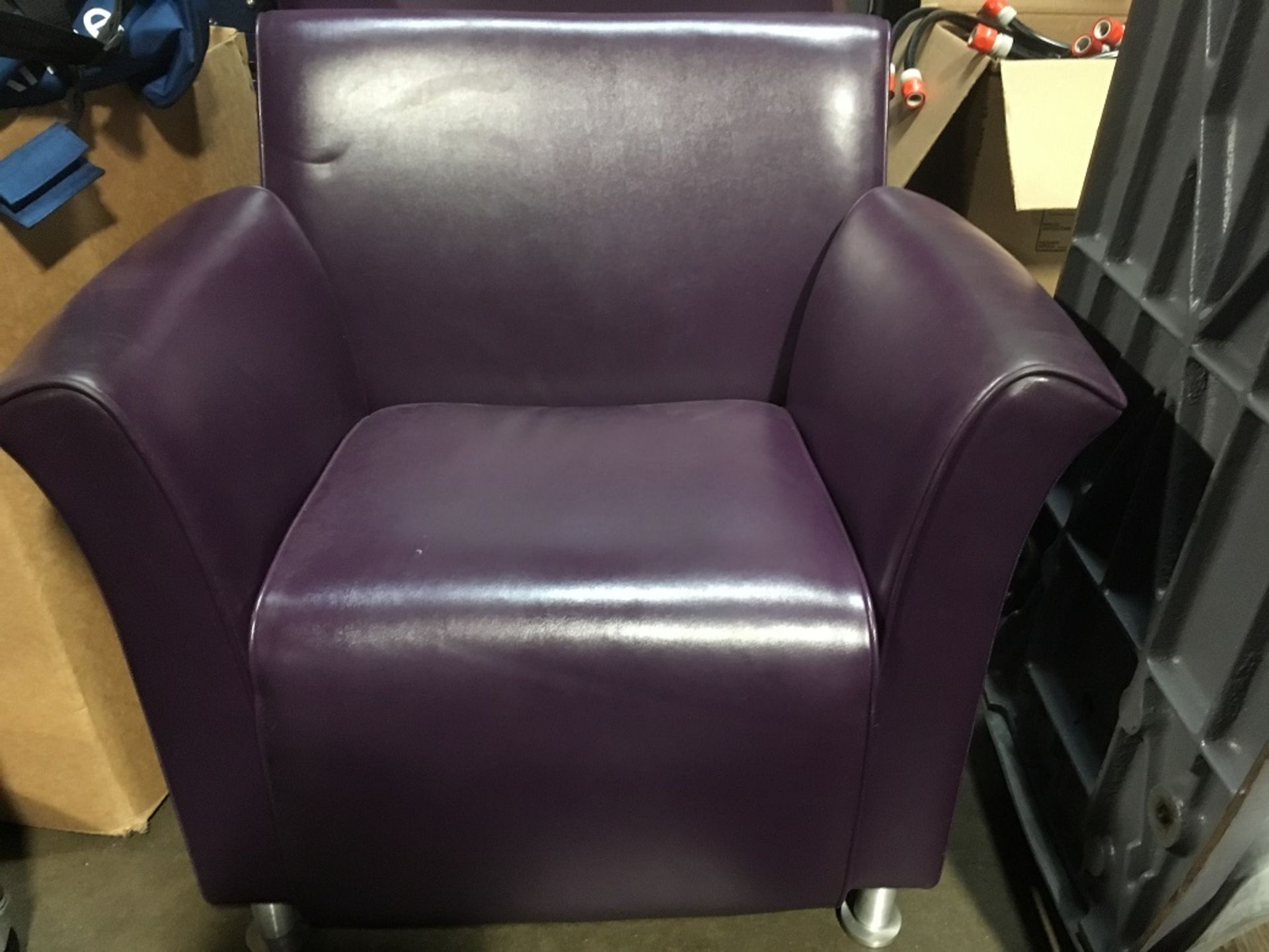 Purple Vinyl Lounge Chair