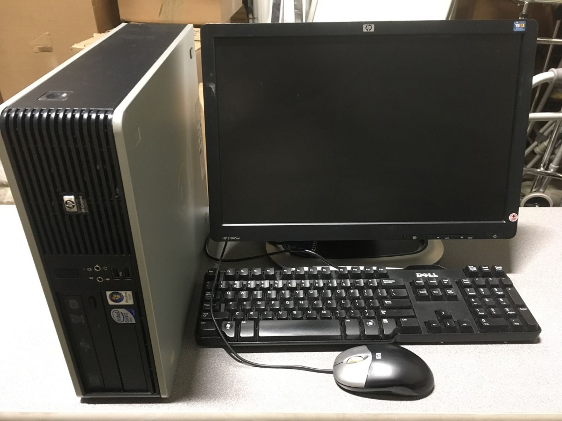 HP Core 2 Duo Desktop PC W/19" LCD Monitor, Keyboard and Mouse