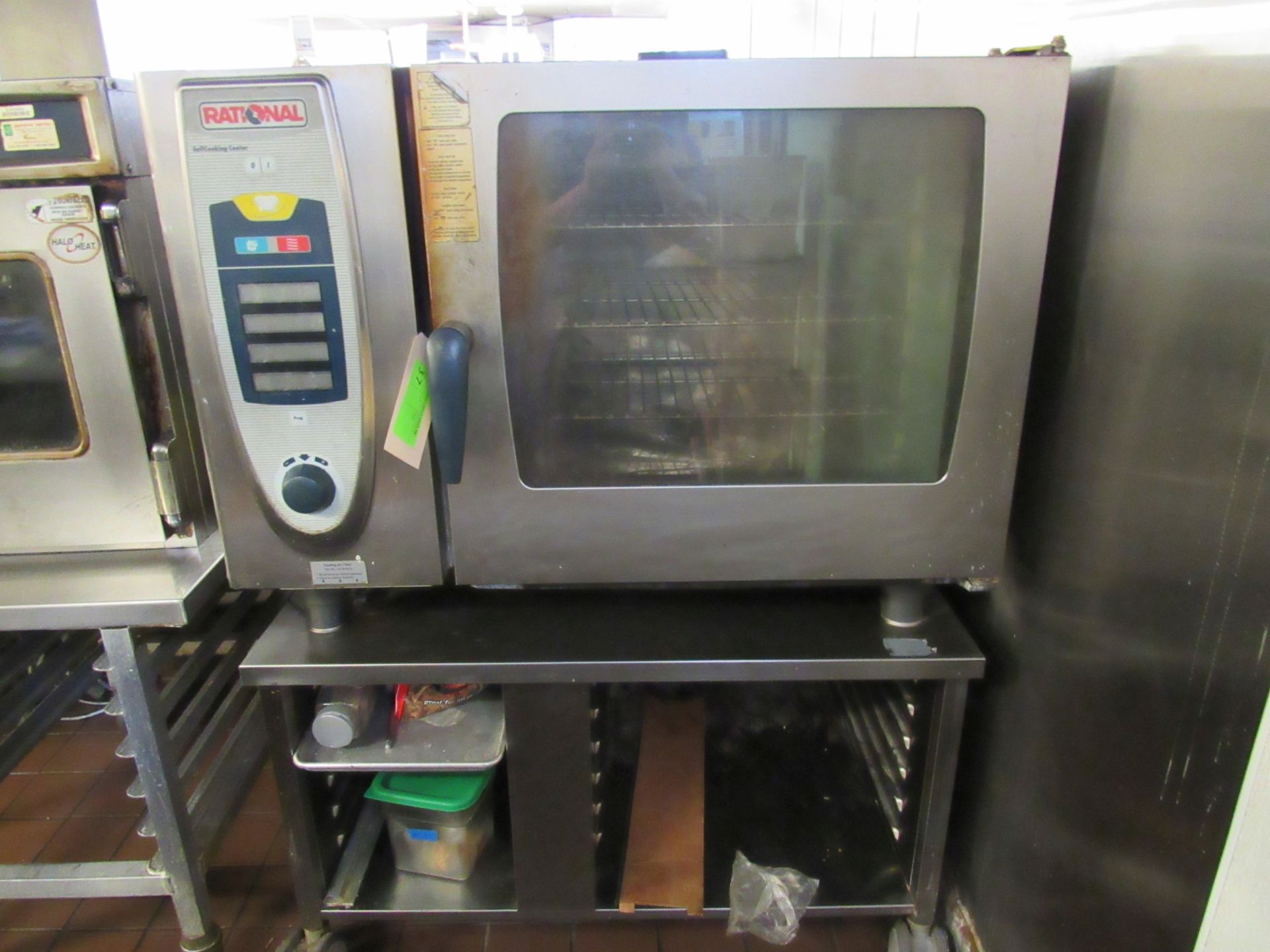 Rational convection rack oven with stand, year 2011, model SCC620, serial G625E06110829