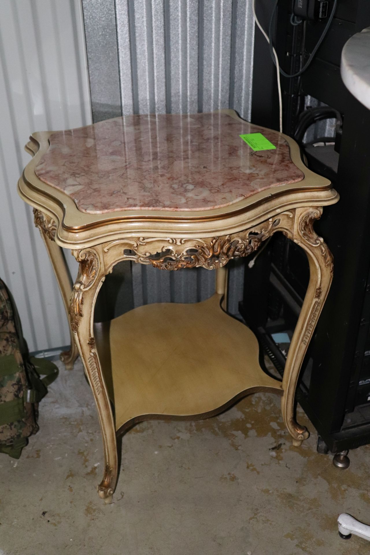 Marble top side table 29" tall