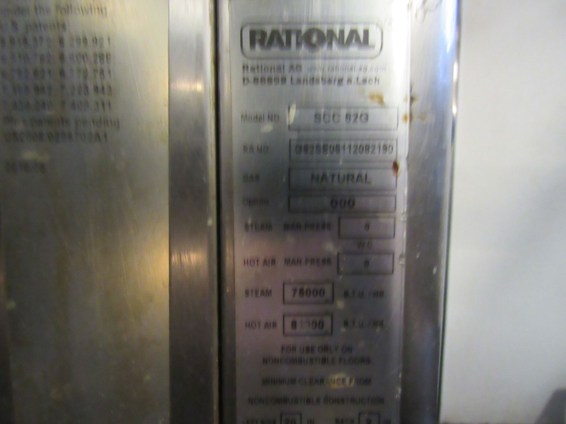 Rational convection rack oven with stand, year 2011, model SCC620, serial G625E06110829 - Image 2 of 2