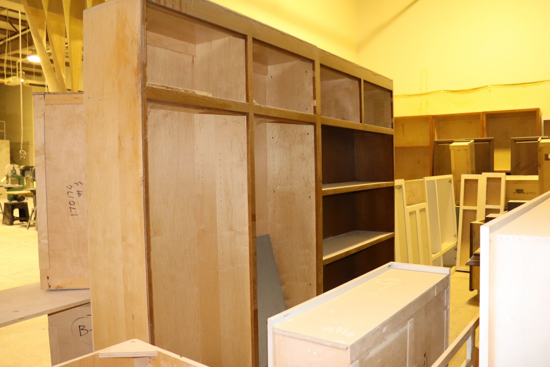 Contents of room: cabinets, hoods, work tables, trim, and bases - Image 18 of 27