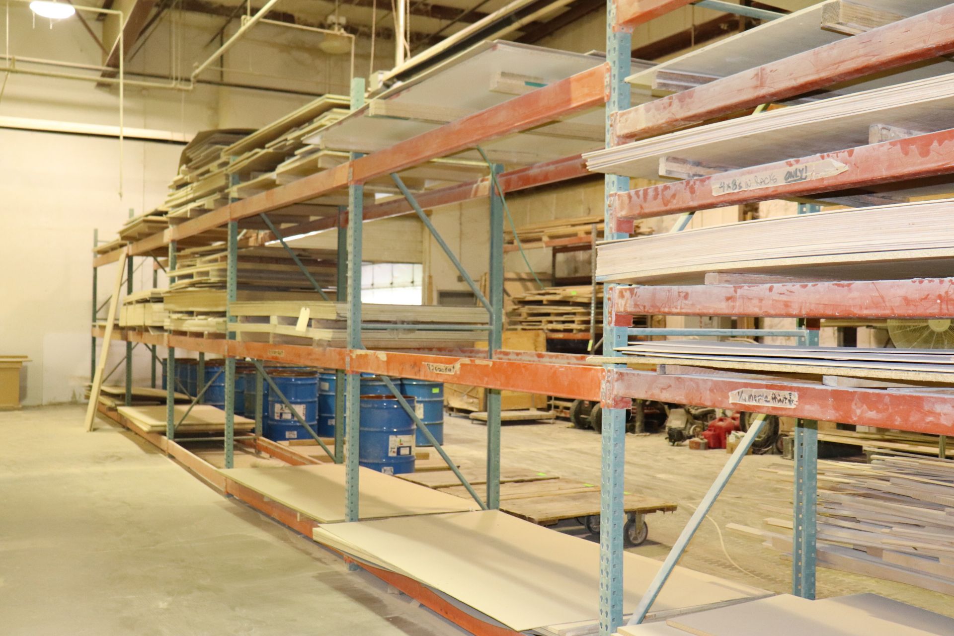 Contents of five pallet racks, 4 x 8, laminated wood stock - Image 11 of 11