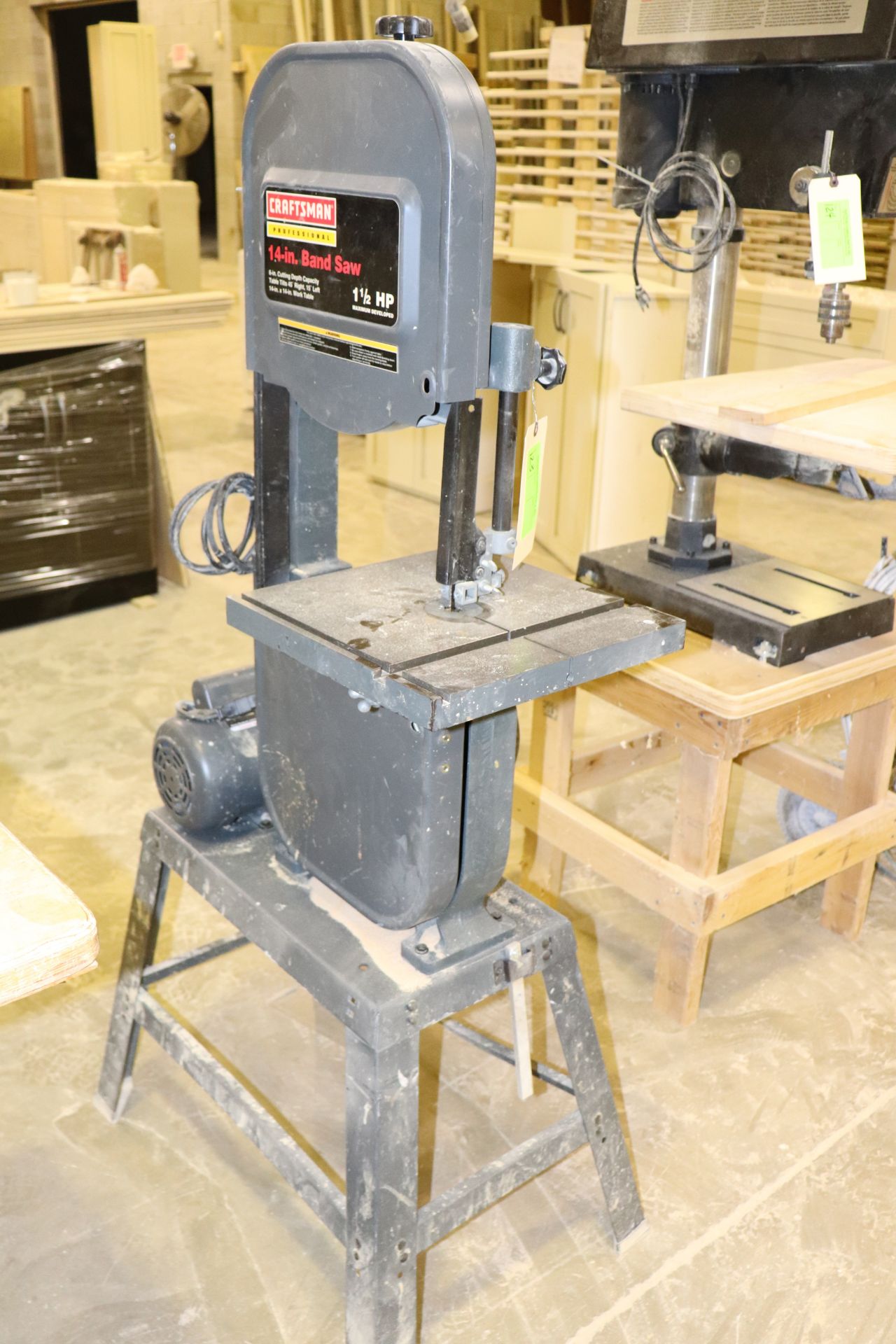 Craftsman professional 14" band saw with 1-1/2 hp motor on stand