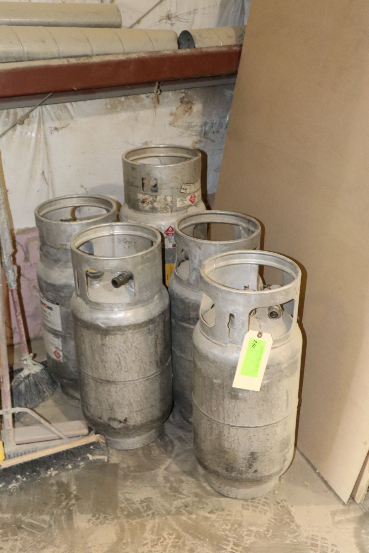 Five LP gas tanks