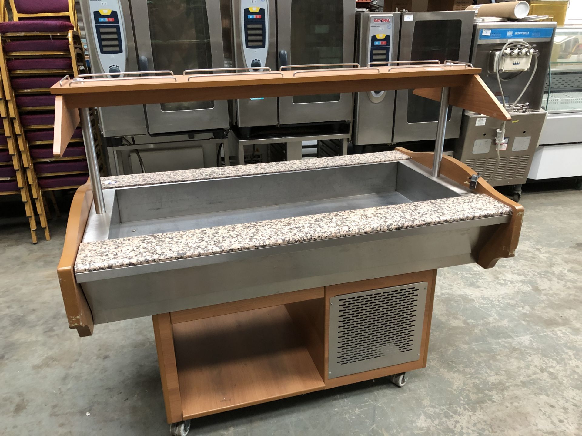 Refrigerated Island Display Counter with Lights