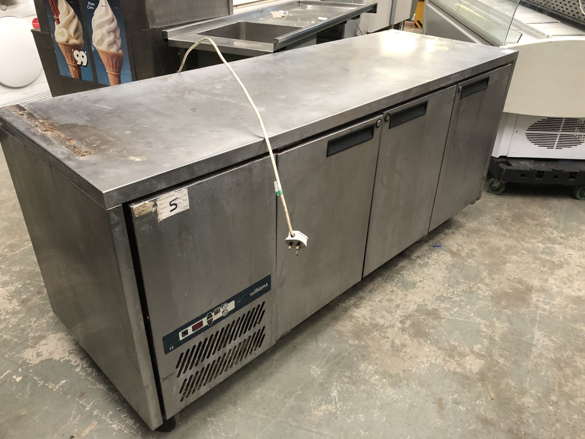 3 Door Williams Refrigerated Prep Counter