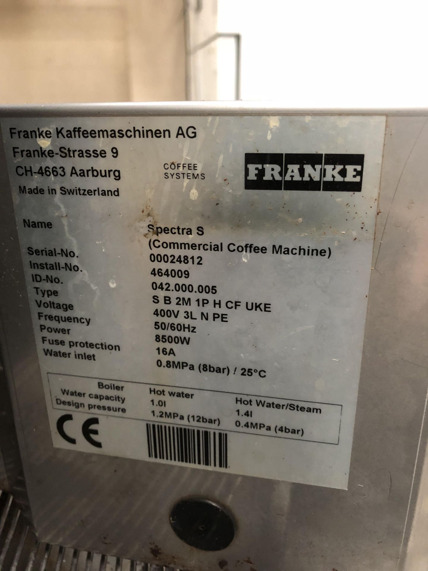 Franke Spectra Bean to Cup Coffee Machine - Image 2 of 5