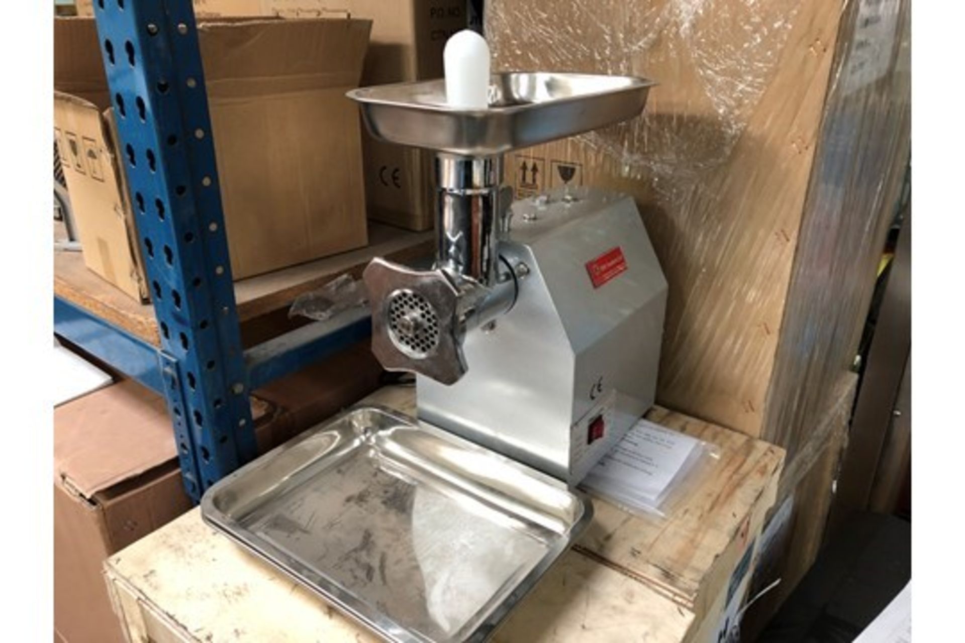 New Boxed Meat Mincer Number 12, capacity 120 kilos per hour