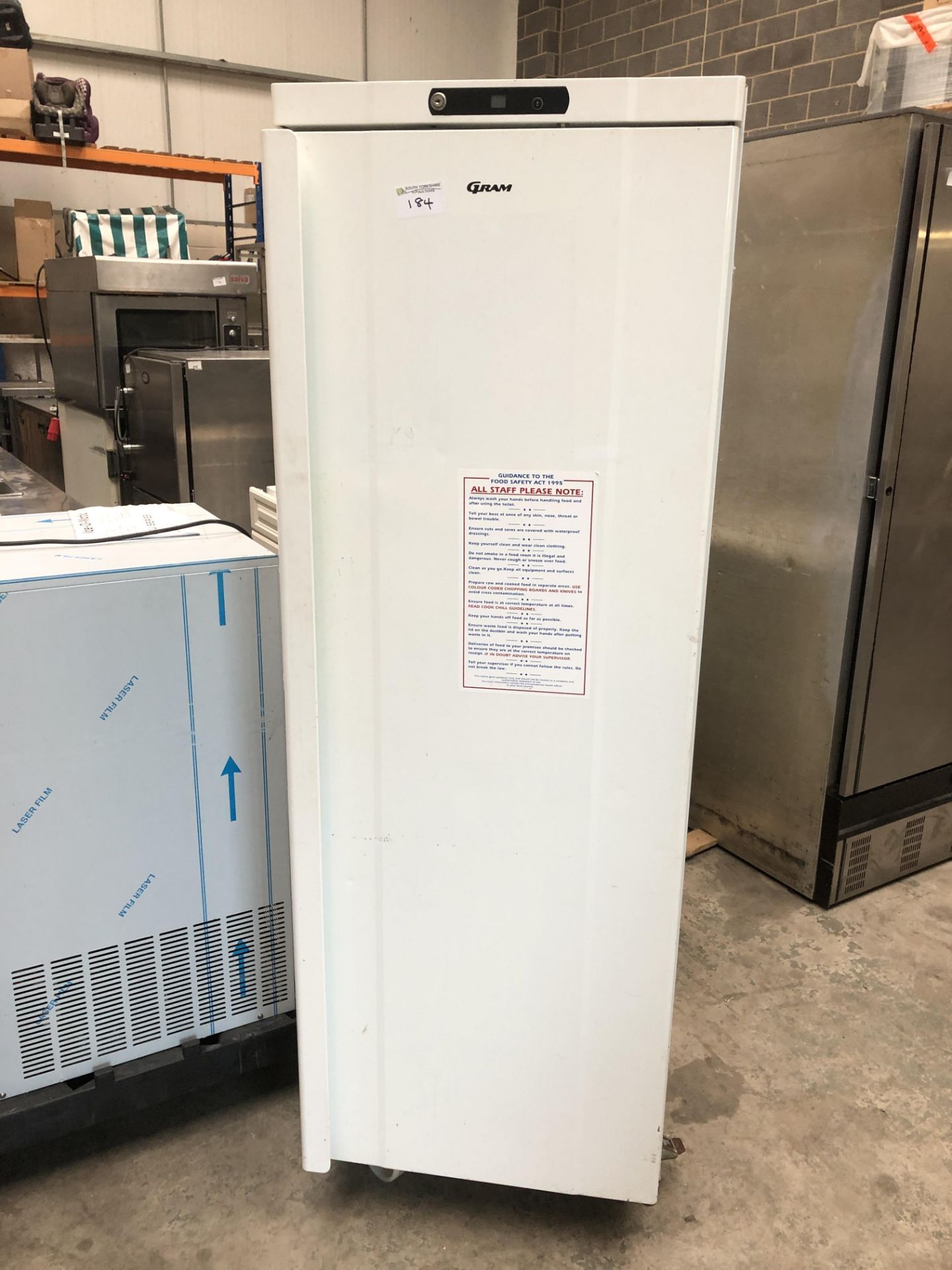 Gram Slimline Upright Fridge on Wheels