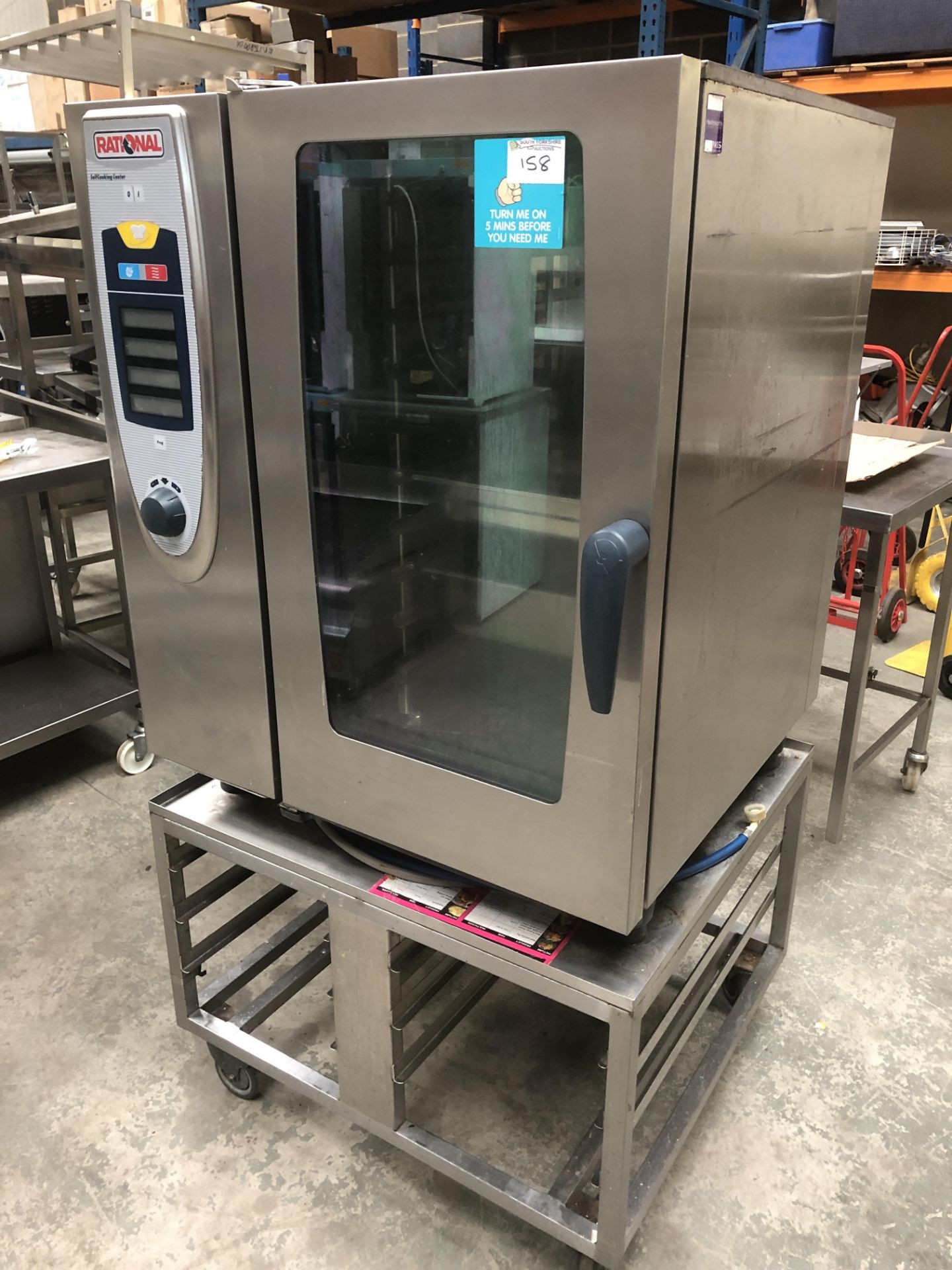 Rational SCC 10 Grid Combi Steamer on Wheeled Stand, NO RESERVE