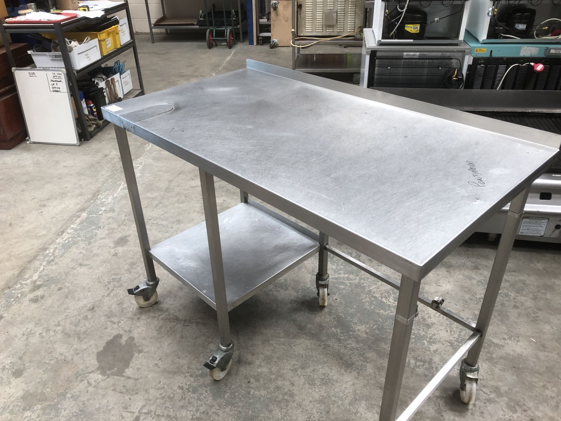 Stainless Steel Prep Table on Wheels
