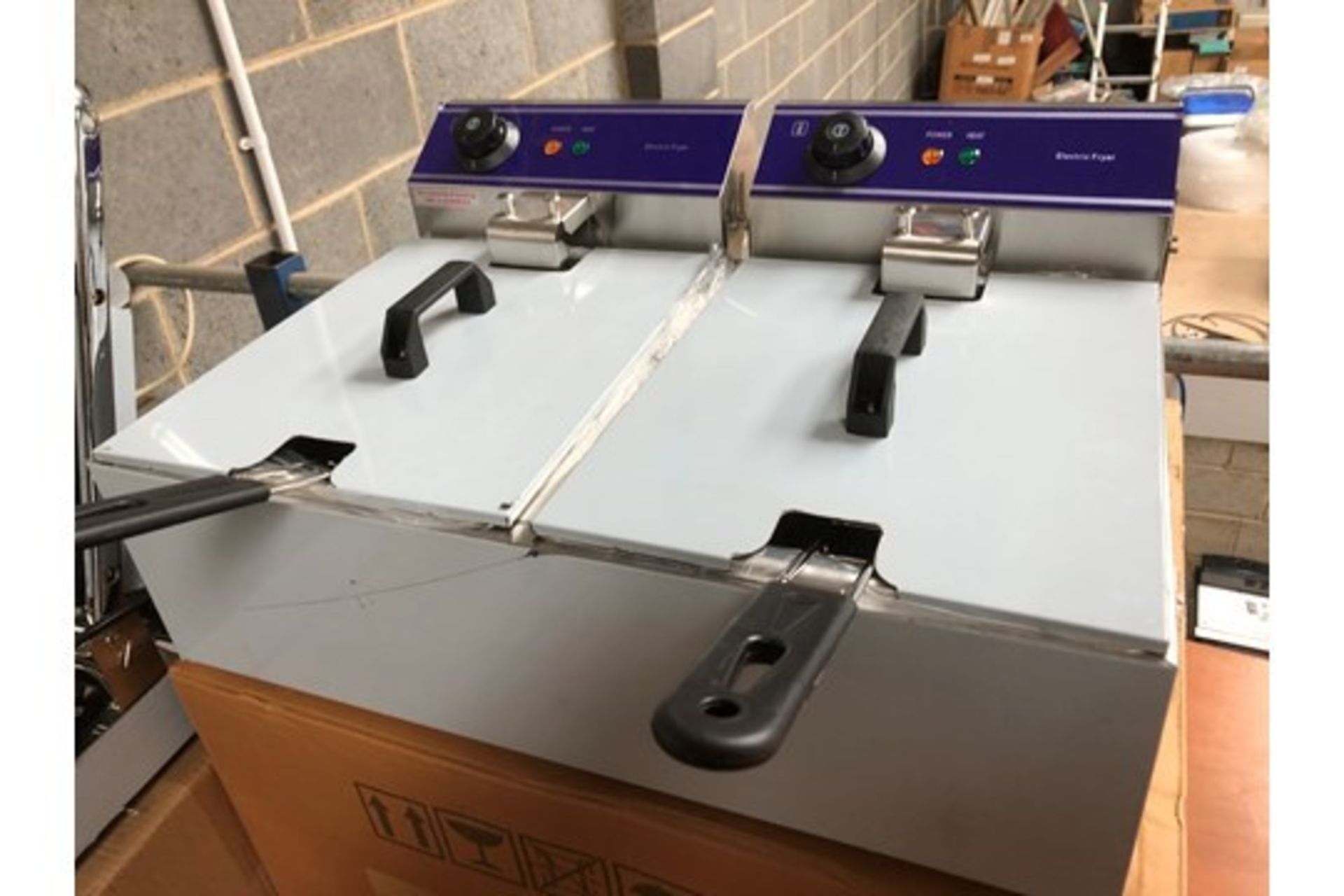 New 20 Litre Chip Double Fryer Boxed