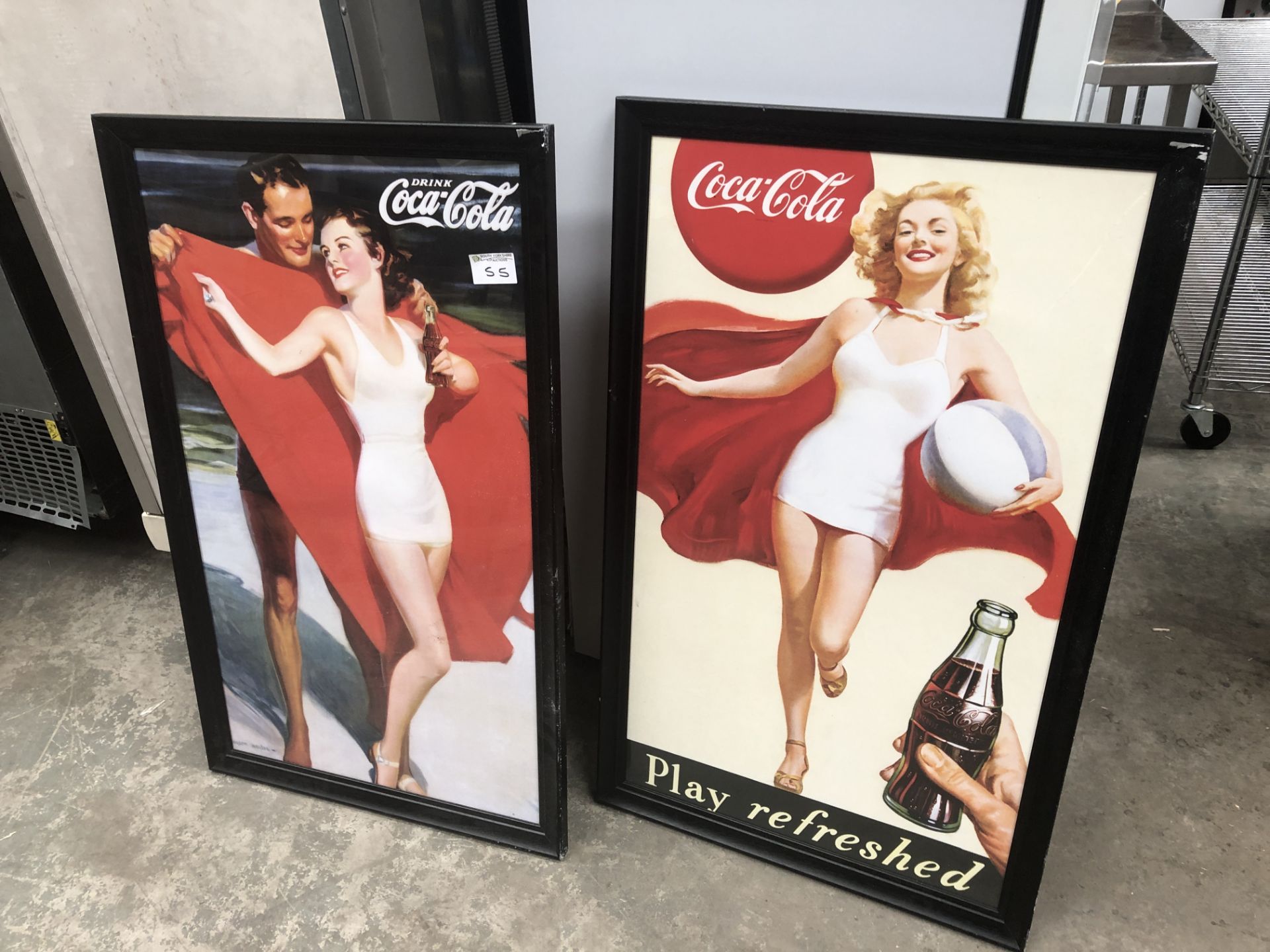 2 x Large Coca Cola Signs