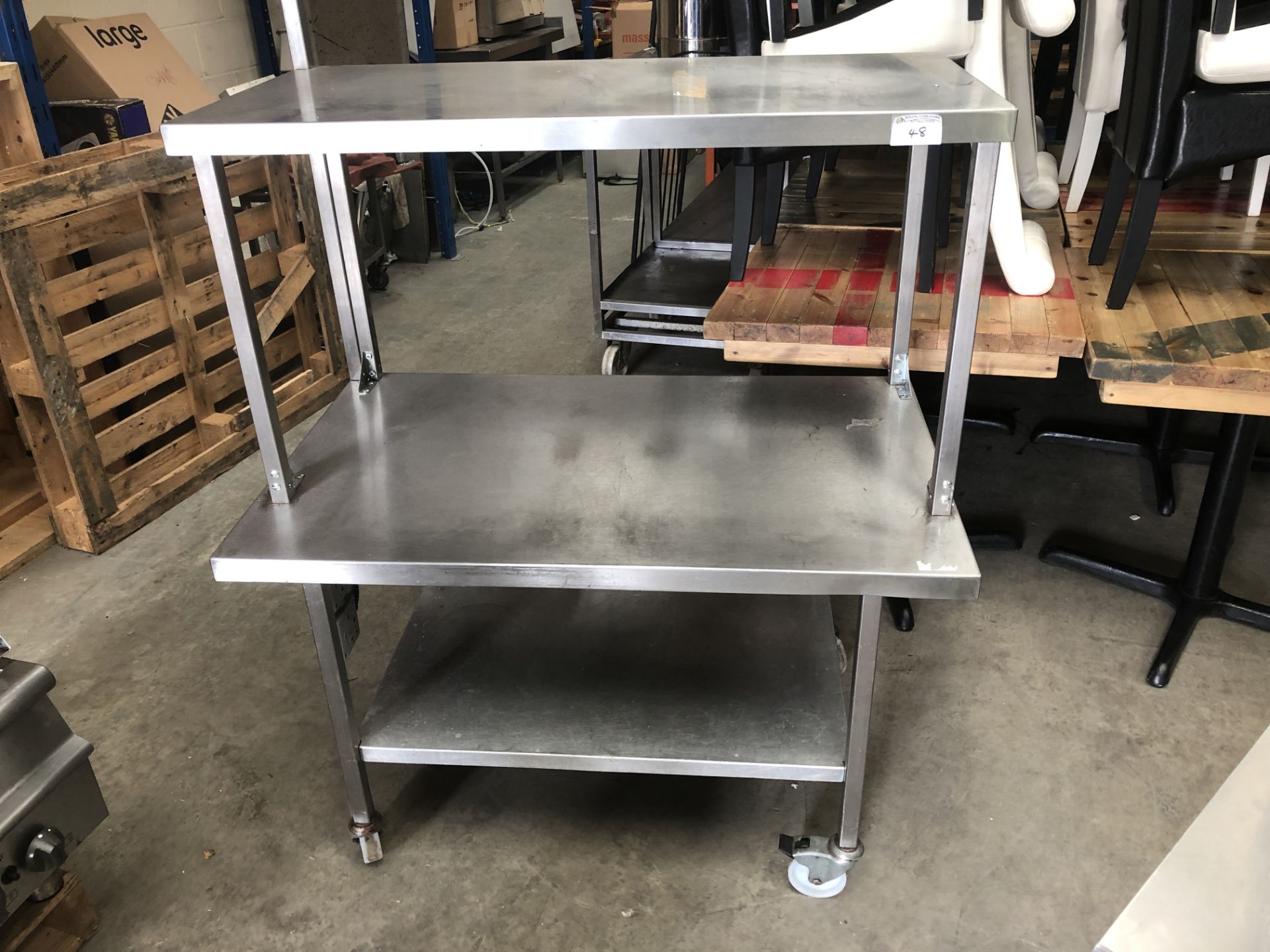 Stainless Steel Table On Wheels