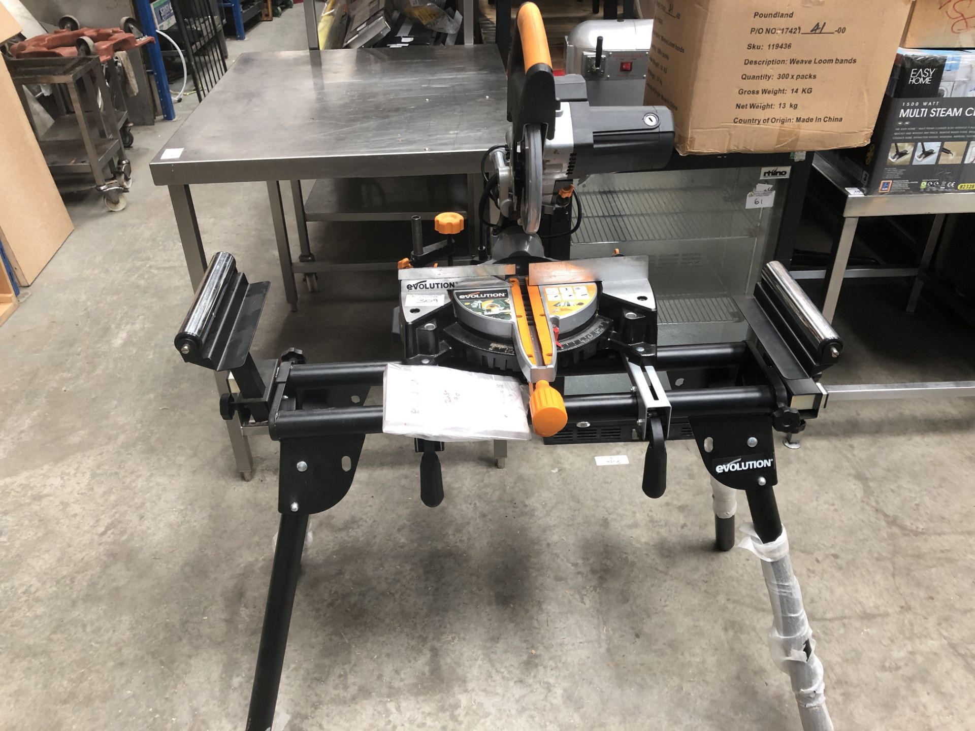 Evolution Table Saw, on Stand