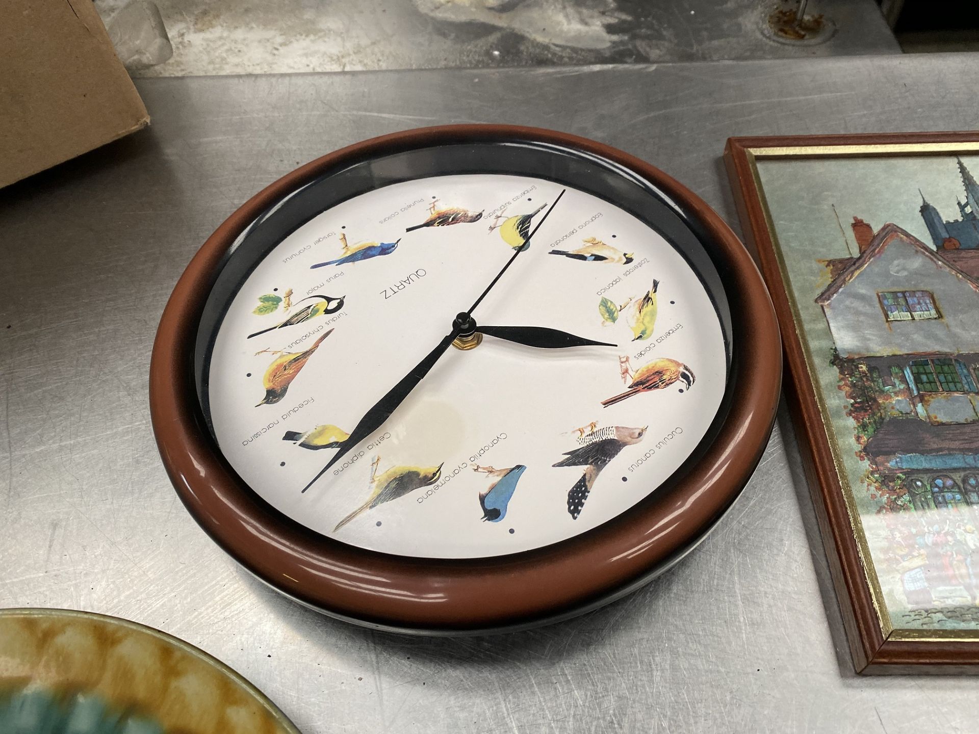 Clock, Plate, 5 x Pictures - Image 3 of 4