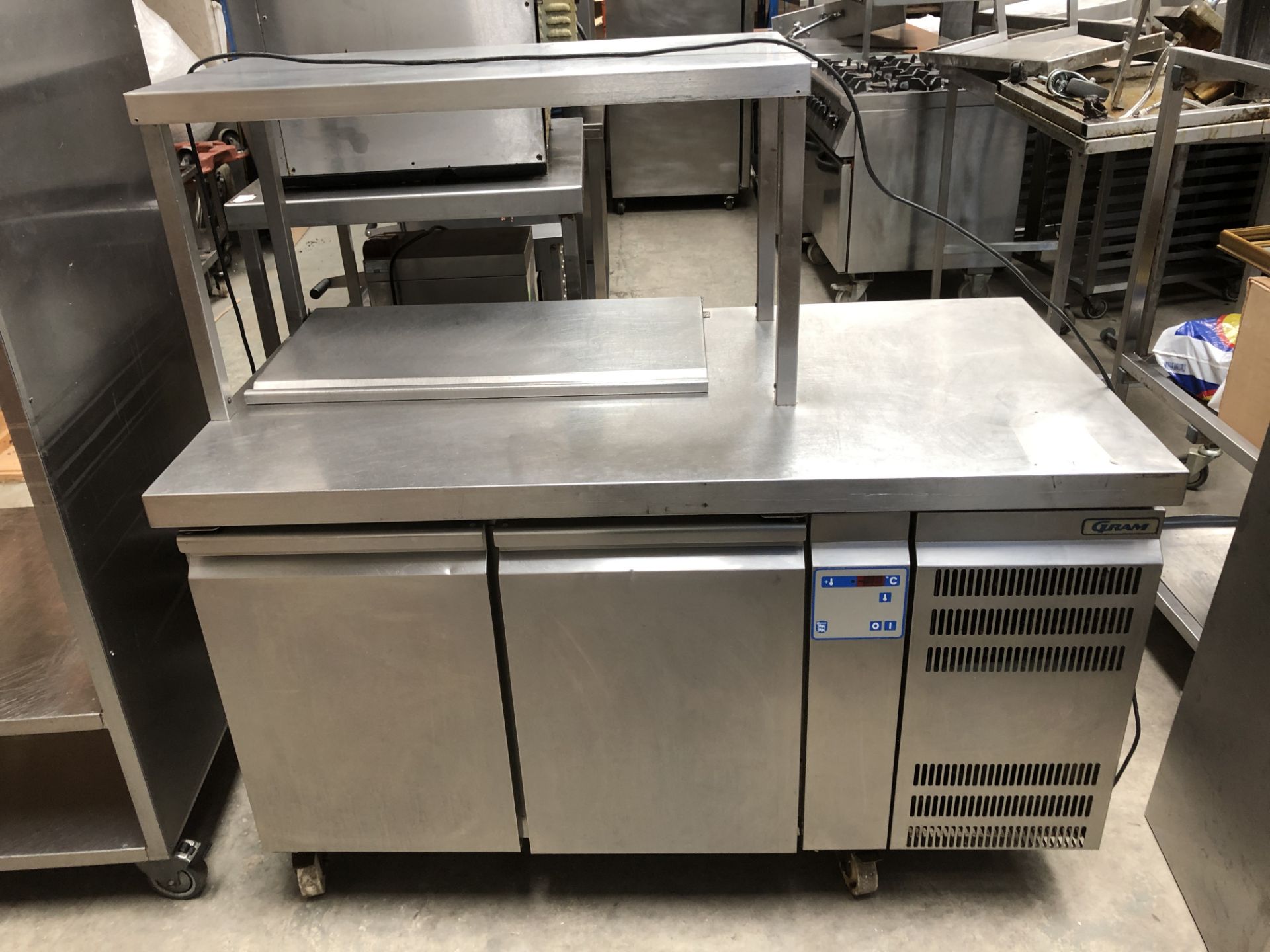 Gram Refrigerated Prep Counter with Overhead Gantry