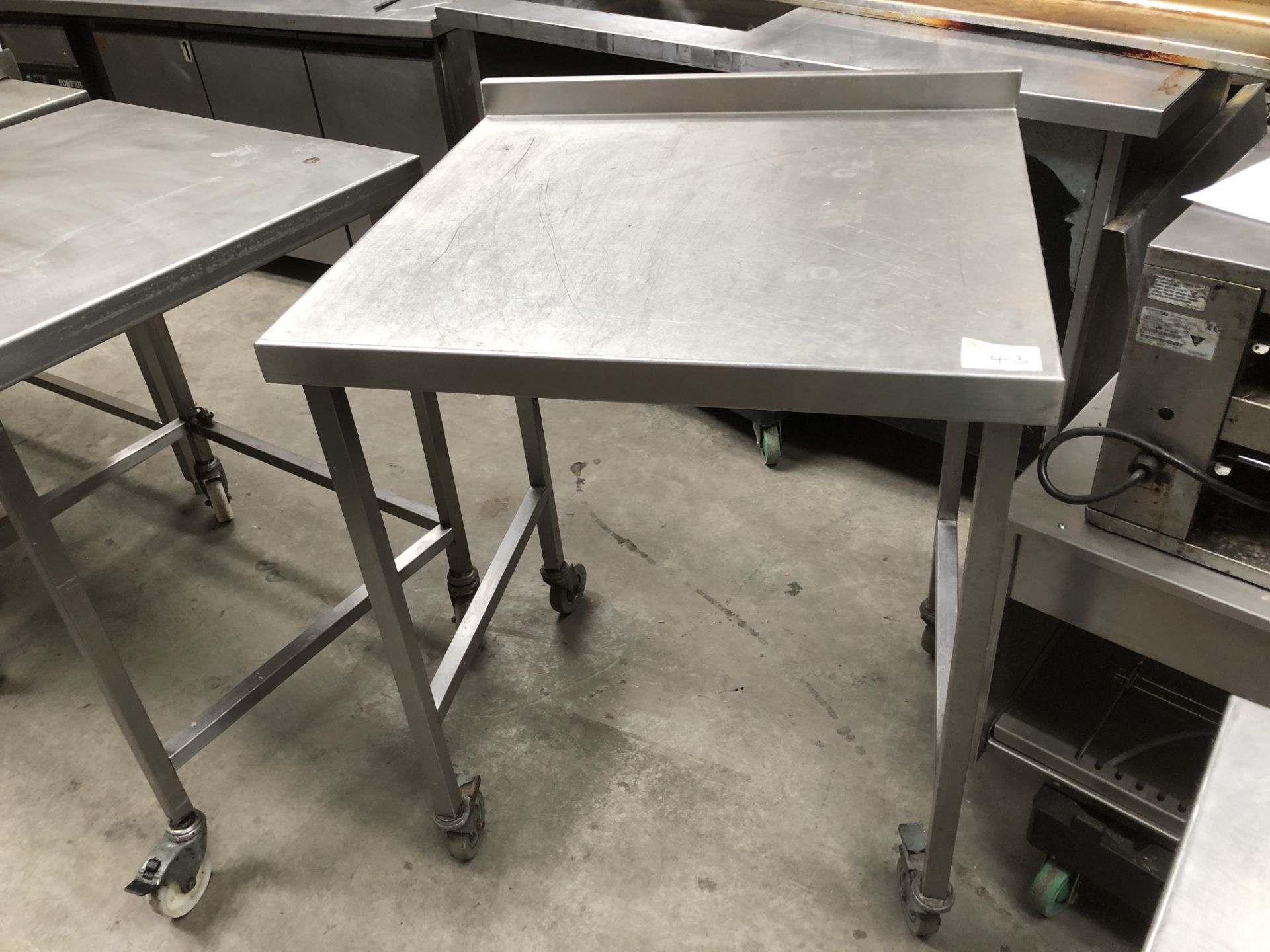 Stainless Steel Table On Wheels