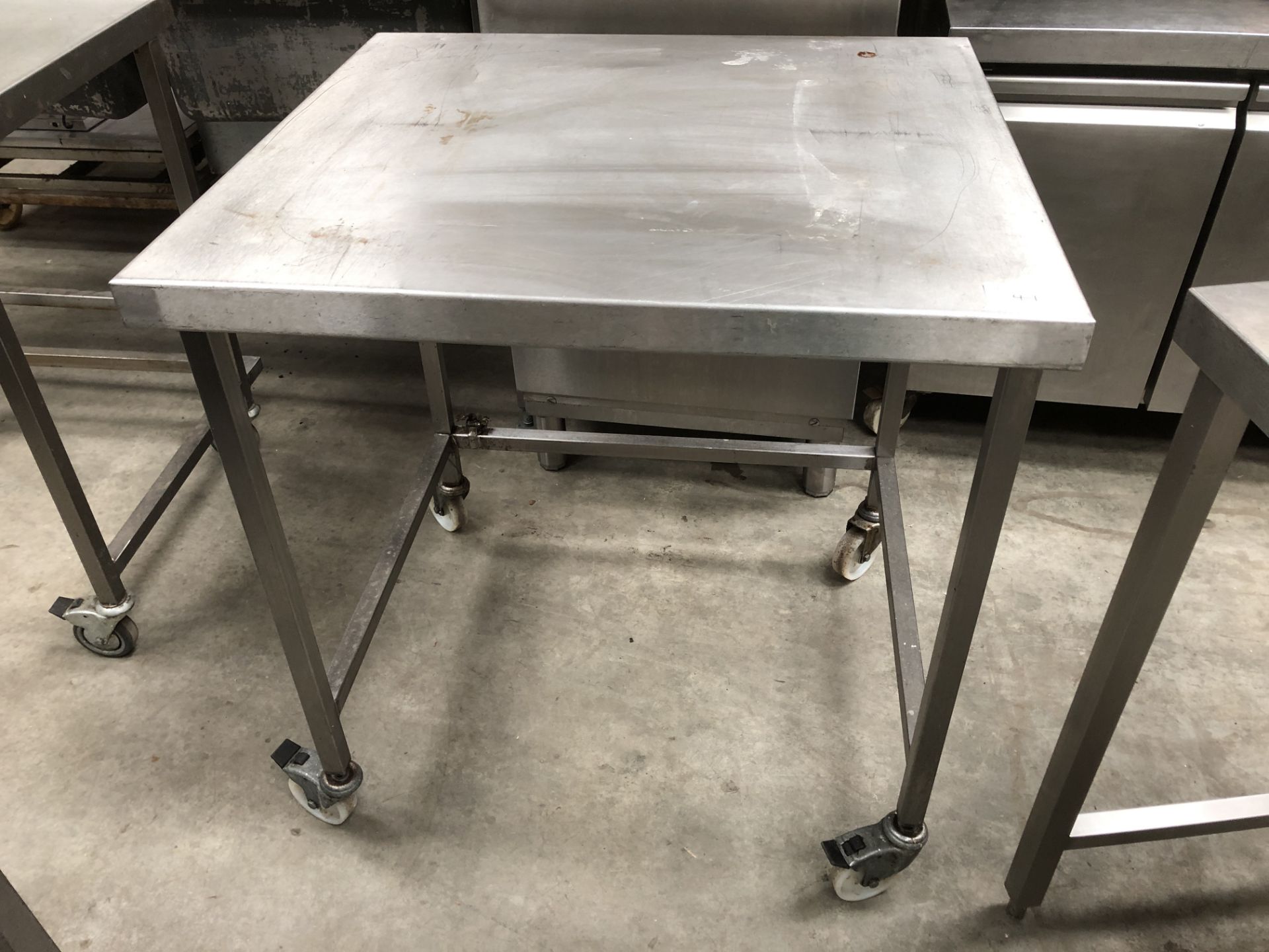 Stainless Steel Table On Wheels