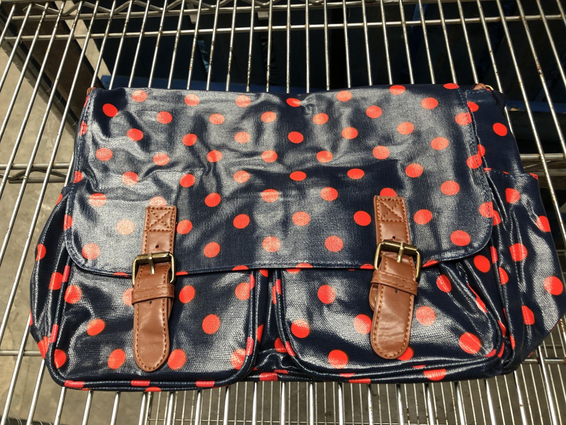 63 Black and Red Poka Dot Satchels