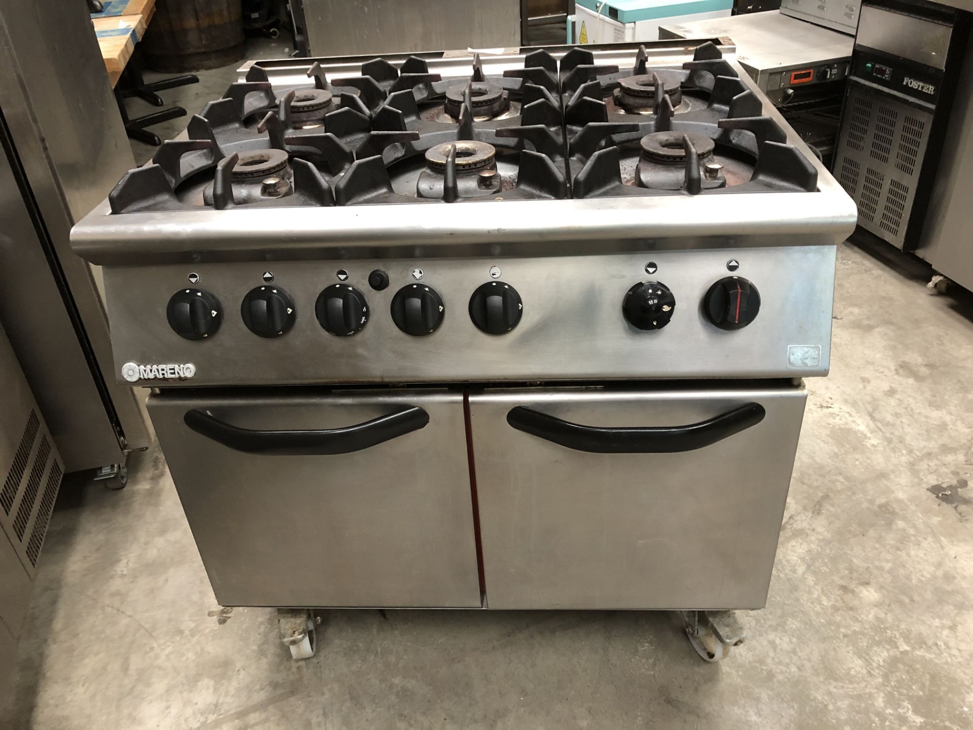 Mareno 6 Burner Gas Cooker with High Back Splash