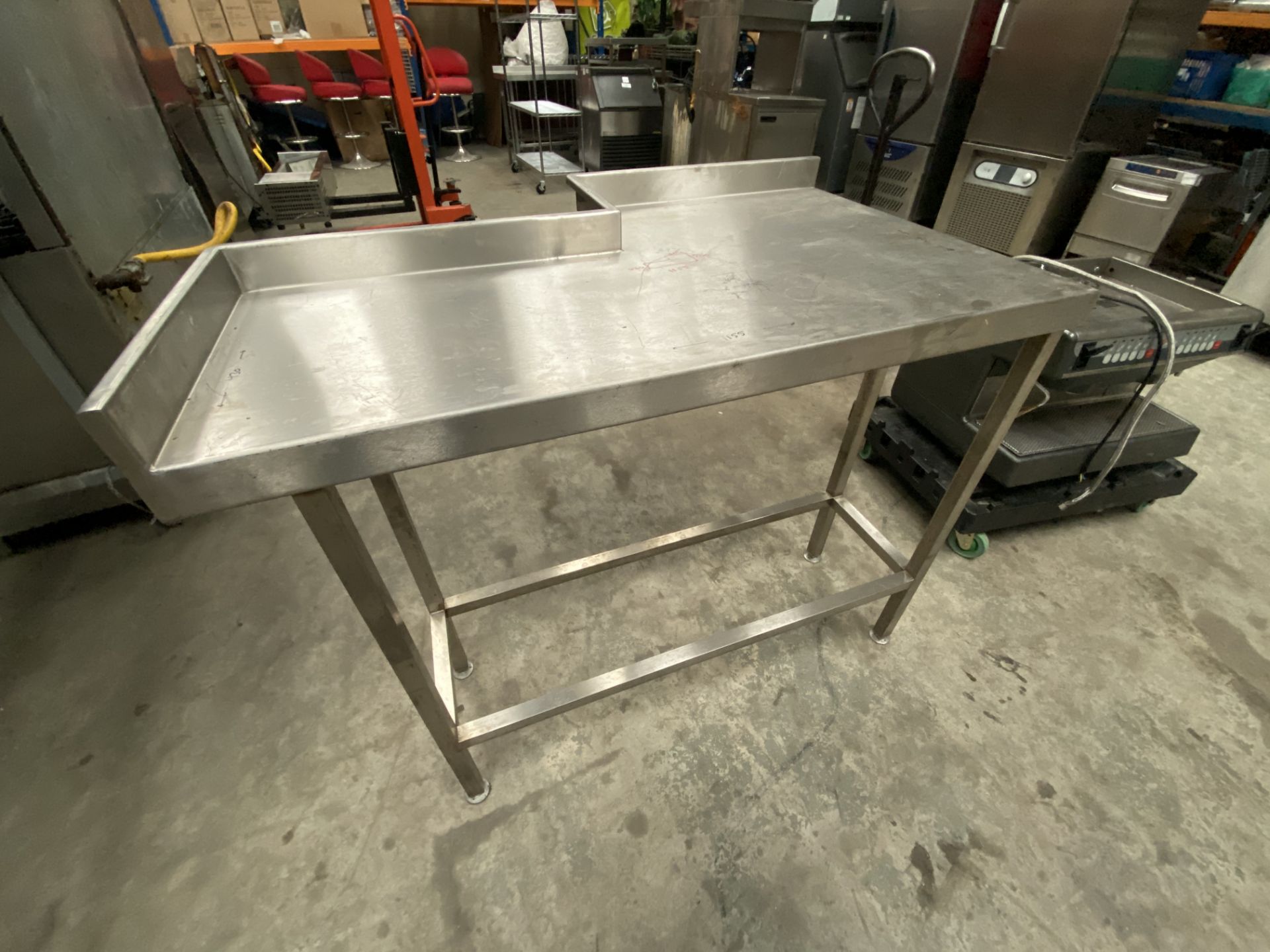 L Shape Stainless Steel Table