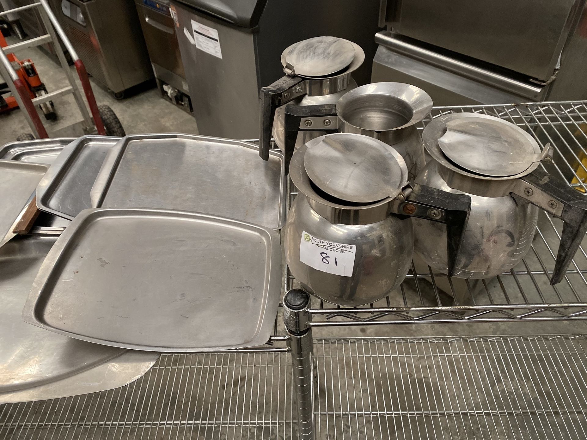 10 x Stainless Steel Servers and 4 Coffee Jugs - Image 2 of 2