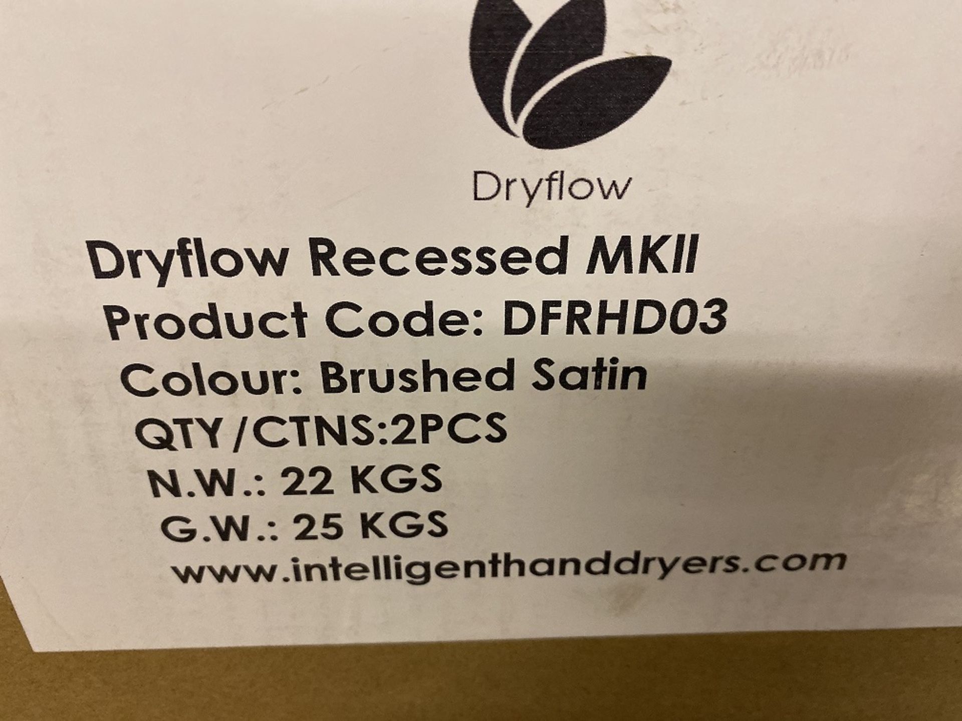 Boxed Dryflow Recessed MK11 Electric Hand Dryer - Image 5 of 5