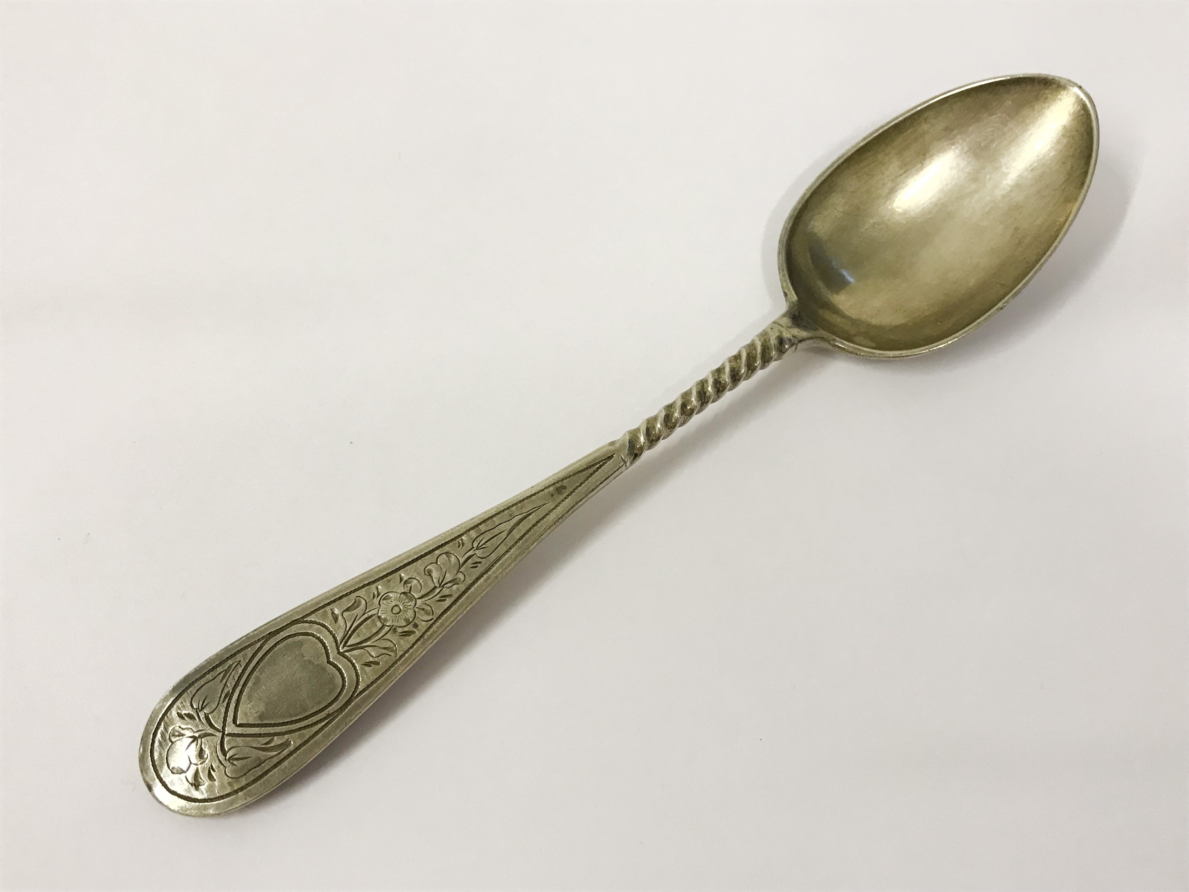 ANTIQUE IMPERIAL RUSSIA HALLMARKED 84 SILVER SPOON 1879