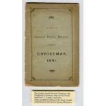 CHRISTMAS 1891 THE LONDON POSTAL SERVICE