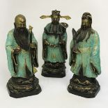 Three Chinese Bronze Figurine of Dignitaries