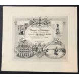 Three Proofs of 1927, 1930 & 1931 Invitation for Banquet at Guildhall by Lord Mayor