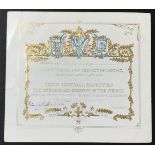 Proofs of 1855 Invitation for Banquet at Guildhall by Lord Mayor & Two Programmes for Receptions